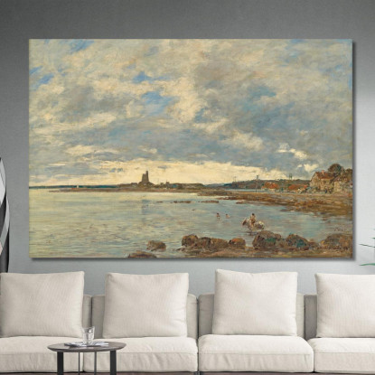 Saint-Vaast-La-Hougue Eugène Boudin ebd129 quadro stampato su tela