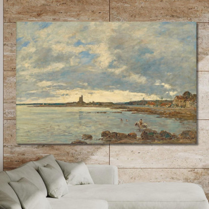 Saint-Vaast-La-Hougue Eugène Boudin ebd129 quadro stampato su tela