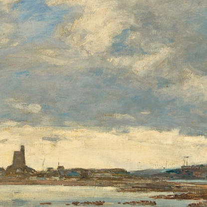 Saint-Vaast-La-Hougue Eugène Boudin ebd129 quadro stampato su tela
