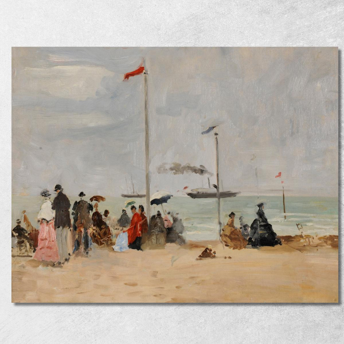 Sulla Spiaggia Di Trouville Eugène Boudin ebd131 quadro stampato su tela