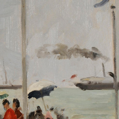 Sulla Spiaggia Di Trouville Eugène Boudin ebd131 quadro stampato su tela