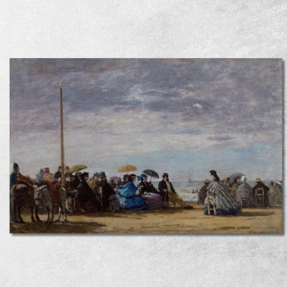 La Spiaggia 2 Eugène Boudin ebd132 quadro stampato su tela