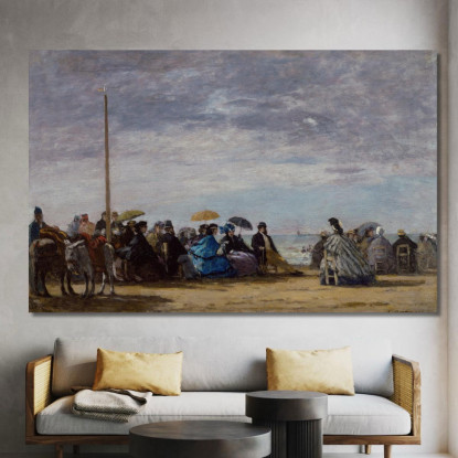 La Spiaggia 2 Eugène Boudin ebd132 quadro stampato su tela