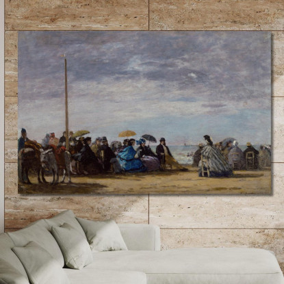 La Spiaggia 2 Eugène Boudin ebd132 quadro stampato su tela