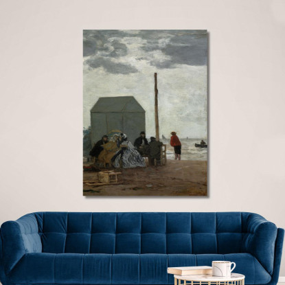 La Spiaggia Di Deauville Eugène Boudin ebd133 quadro stampato su tela