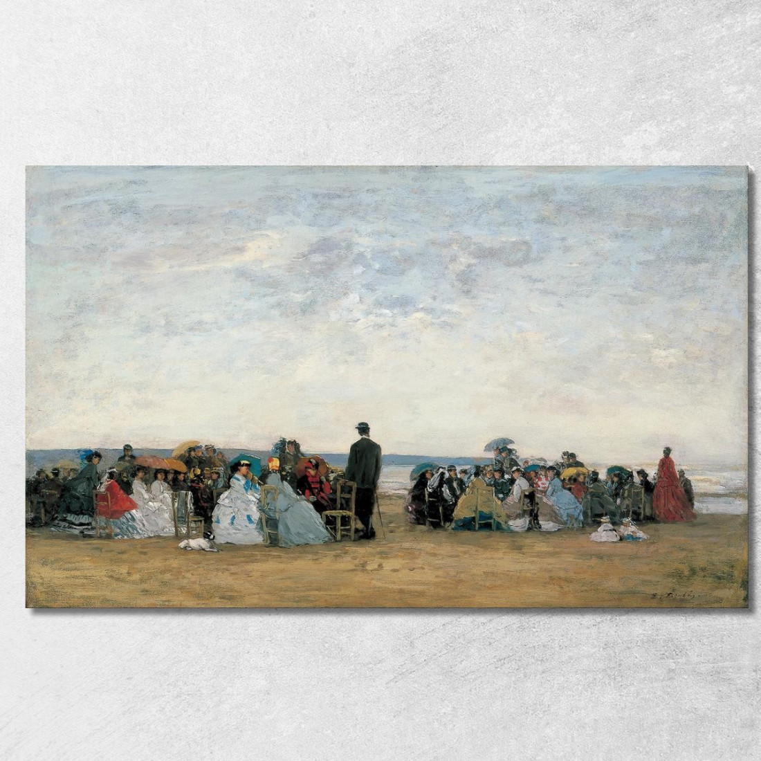 La Spiaggia Vicino A Trouville Eugène Boudin ebd137 quadro stampato su tela