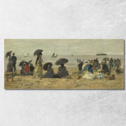 La Spiaggia Eugène Boudin ebd138 quadro stampato su tela