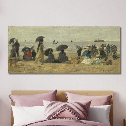La Spiaggia Eugène Boudin ebd138 quadro stampato su tela