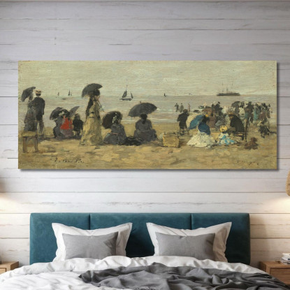 La Spiaggia Eugène Boudin ebd138 quadro stampato su tela