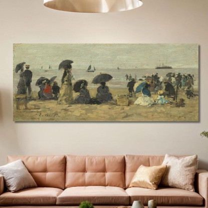 La Spiaggia Eugène Boudin ebd138 quadro stampato su tela