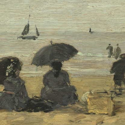 La Spiaggia Eugène Boudin ebd138 quadro stampato su tela