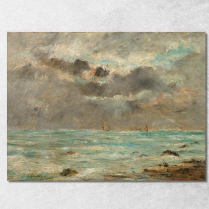 La Costa Di Trouville Eugène Boudin ebd139 quadro stampato su tela