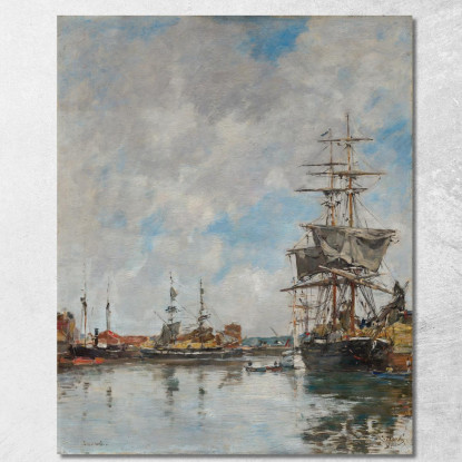 Il Molo Di Deauville Eugène Boudin ebd140 quadro stampato su tela