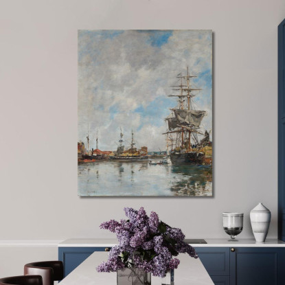 Il Molo Di Deauville Eugène Boudin ebd140 quadro stampato su tela