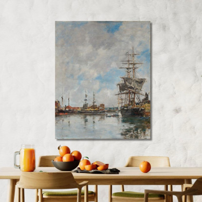 Il Molo Di Deauville Eugène Boudin ebd140 quadro stampato su tela