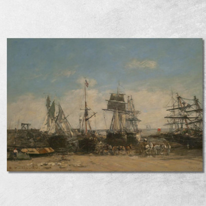 La Riva Di Portrieux - Costa Nord Eugène Boudin ebd144 quadro stampato su tela