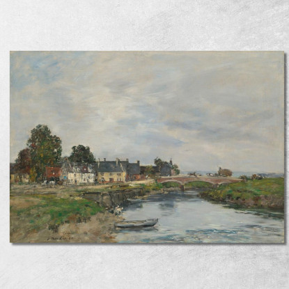 Touques - Il Vecchio Porto A Bassa Marea Eugène Boudin ebd146 quadro stampato su tela