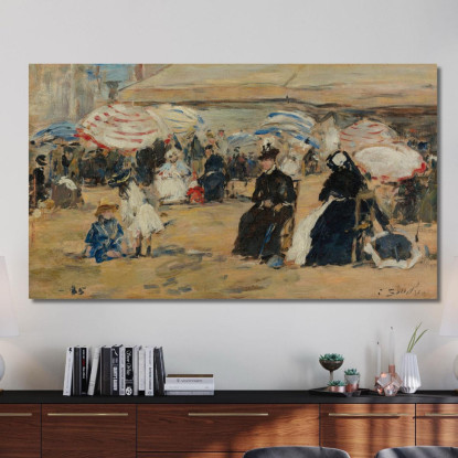 Trouville La Nourrice Eugène Boudin ebd150 quadro stampato su tela