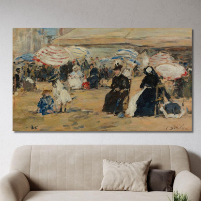 Trouville La Nourrice Eugène Boudin ebd150 quadro stampato su tela