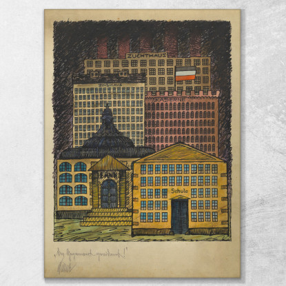 Dedicato Al Presente Karl Wiener kwn117 quadro stampato su tela