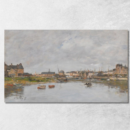 Trouville Il Porto Eugène Boudin ebd152 quadro stampato su tela