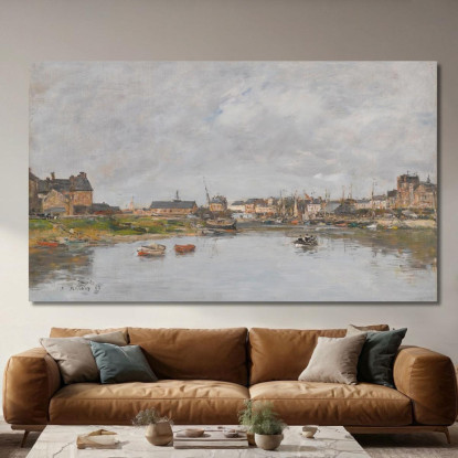 Trouville Il Porto Eugène Boudin ebd152 quadro stampato su tela