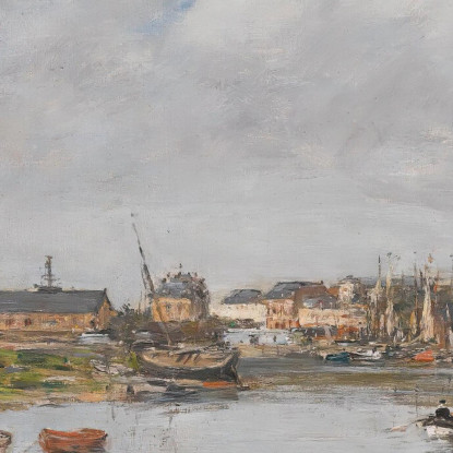 Trouville Il Porto Eugène Boudin ebd152 quadro stampato su tela
