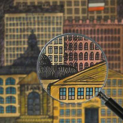 Dedicato Al Presente Karl Wiener kwn117 quadro stampato su tela