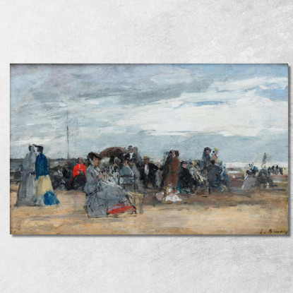 Trouville Scena Di Spiaggia 2 Eugène Boudin ebd156 quadro stampato su tela