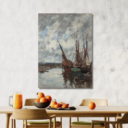 Trouville Vele Arenate Eugène Boudin ebd158 quadro stampato su tela