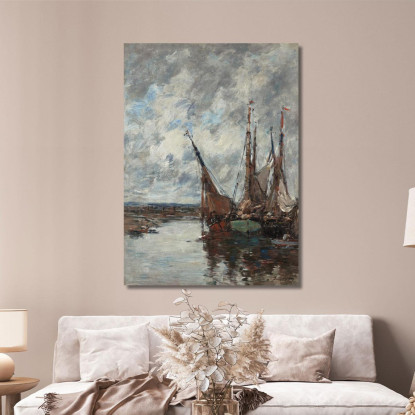 Trouville Vele Arenate Eugène Boudin ebd158 quadro stampato su tela