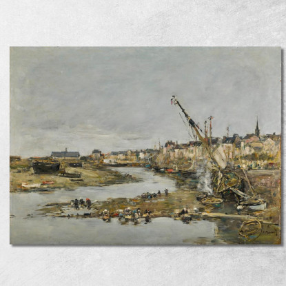 Trouville. Il Porto Eugène Boudin ebd162 quadro stampato su tela