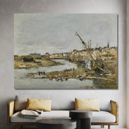 Trouville. Il Porto Eugène Boudin ebd162 quadro stampato su tela