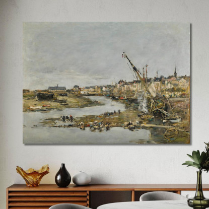 Trouville. Il Porto Eugène Boudin ebd162 quadro stampato su tela
