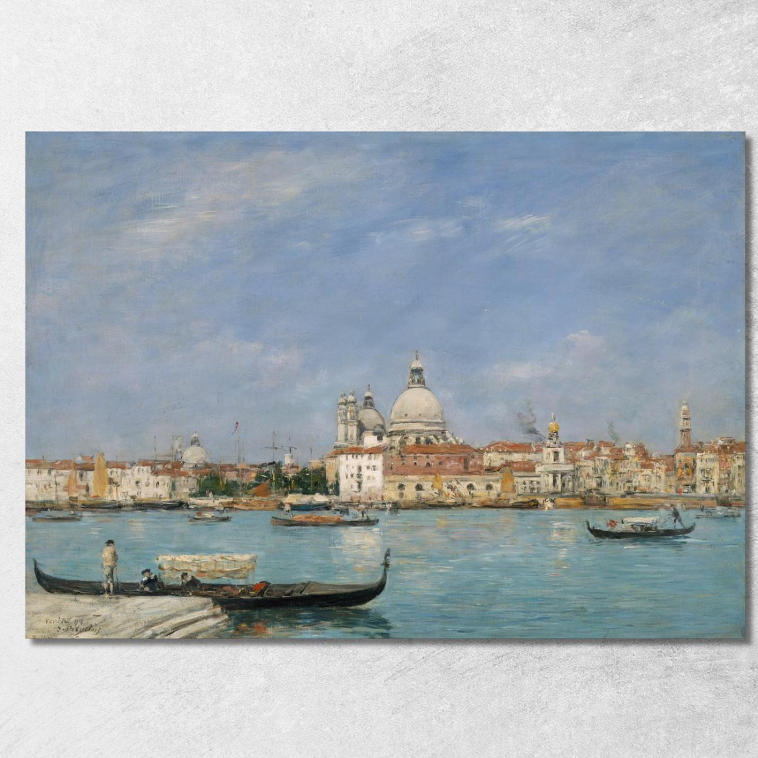 Venezia Santa Maria Della Salute Da San Giorgio Eugène Boudin ebd166 quadro stampato su tela