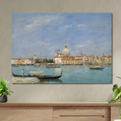 Venezia Santa Maria Della Salute Da San Giorgio Eugène Boudin ebd166 quadro stampato su tela