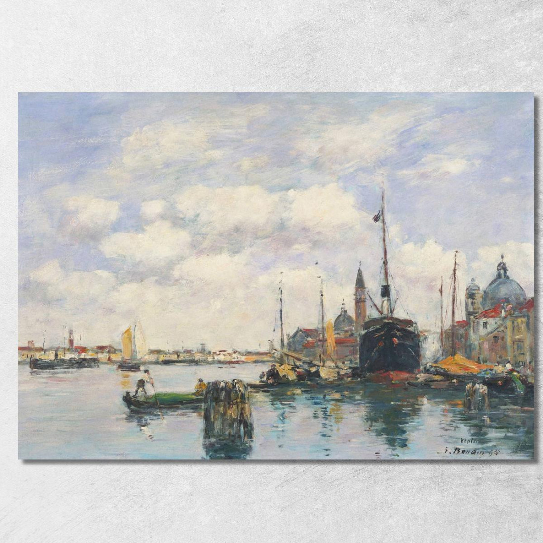 Venezia Paesaggio Marino Alla Giudecca Eugène Boudin ebd167 quadro stampato su tela