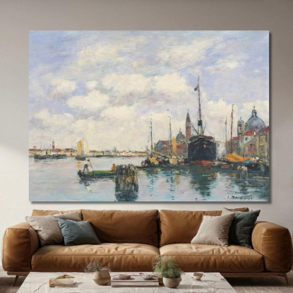 Venezia Paesaggio Marino Alla Giudecca Eugène Boudin ebd167 quadro stampato su tela