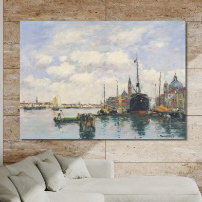 Venezia Paesaggio Marino Alla Giudecca Eugène Boudin ebd167 quadro stampato su tela