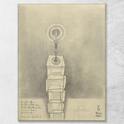 Il Candeliere La Candela Commemorativa Karl Wiener kwn119 quadro stampato su tela