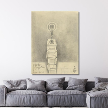 Il Candeliere La Candela Commemorativa Karl Wiener kwn119 quadro stampato su tela