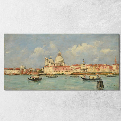 Venezia. La Dogana E Santa Maria Della Salute Eugène Boudin ebd171 quadro stampato su tela