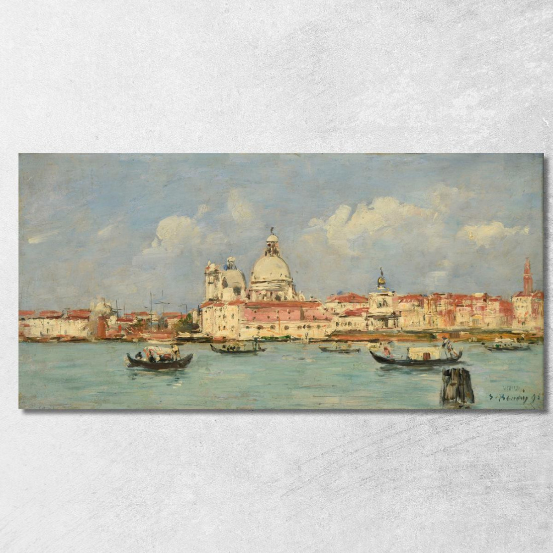 Venezia. La Dogana E Santa Maria Della Salute Eugène Boudin ebd171 quadro stampato su tela