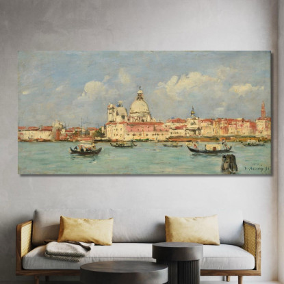 Venezia. La Dogana E Santa Maria Della Salute Eugène Boudin ebd171 quadro stampato su tela