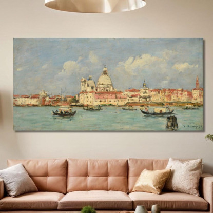 Venezia. La Dogana E Santa Maria Della Salute Eugène Boudin ebd171 quadro stampato su tela