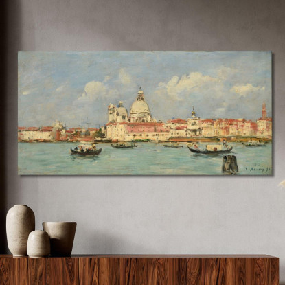Venezia. La Dogana E Santa Maria Della Salute Eugène Boudin ebd171 quadro stampato su tela