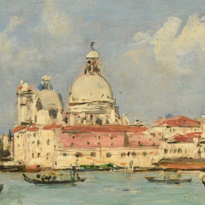 Venezia. La Dogana E Santa Maria Della Salute Eugène Boudin ebd171 quadro stampato su tela