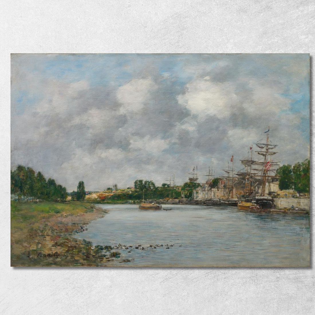 Veduta Del Porto Di Saint-Valery-Sur-Somme Eugène Boudin ebd176 quadro stampato su tela