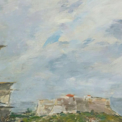 Veduta Del Porto Di Antibes. Il Molo Al Mattino Eugène Boudin ebd179 quadro stampato su tela