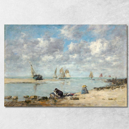 Lavandaia Vicino A Trouville Eugène Boudin ebd180 quadro stampato su tela